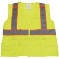 1277FR-L Lime Class 2 Reflective Fabric/Mesh Flame Resistant Survey Vest